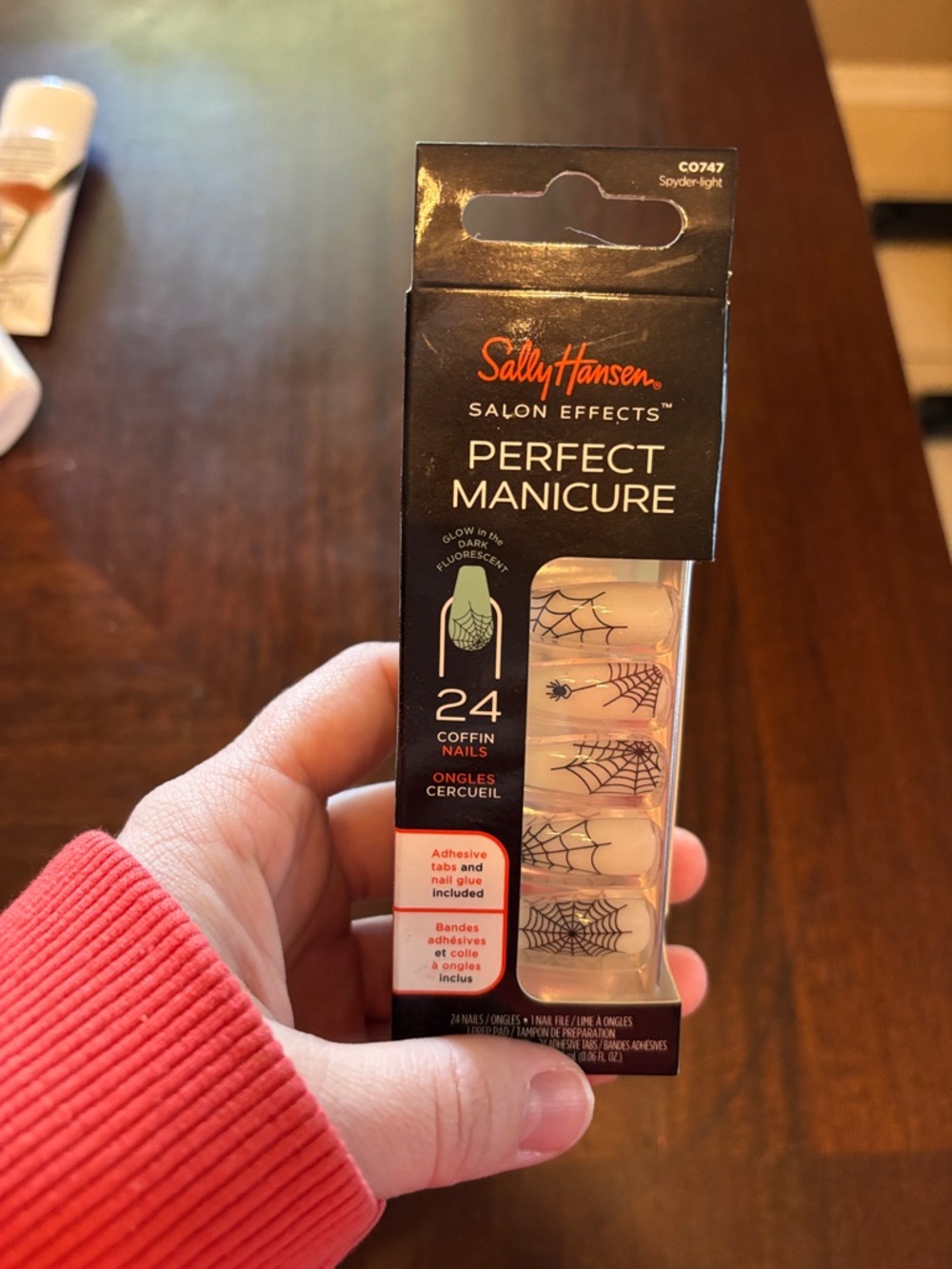 Sally Hansen Perfect Manicure Coffin Nails - Black Spider Web Design